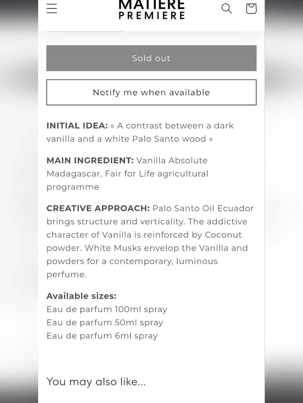 Matiere Premiere Vanilla Powder